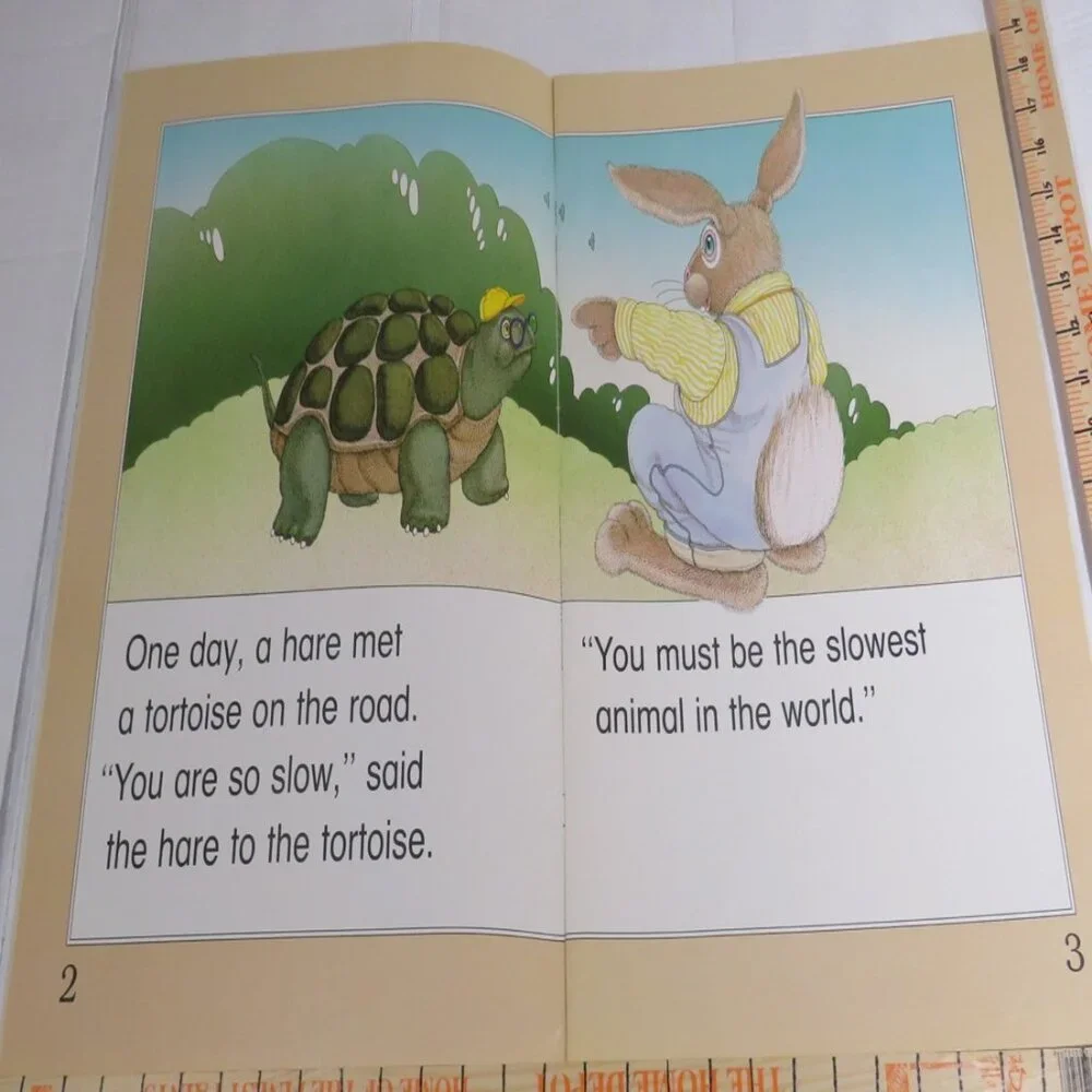 The Hare and the Tortoise (almost 2 feet tall) with (4) student story books